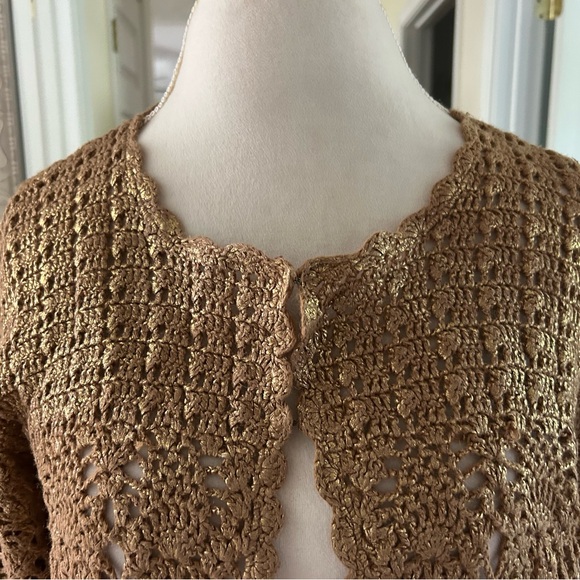 Ruby Rd. Brown Crochet Sweater - Picture 2 of 5